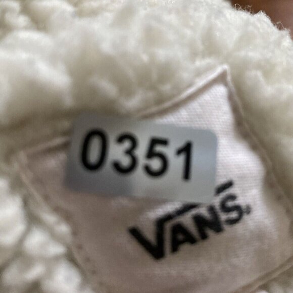 Vans Snow Out Sherpa Full Zip‎ Jacket Womens Size Large Ivory Warm & Cozy - Picture 12 of 12